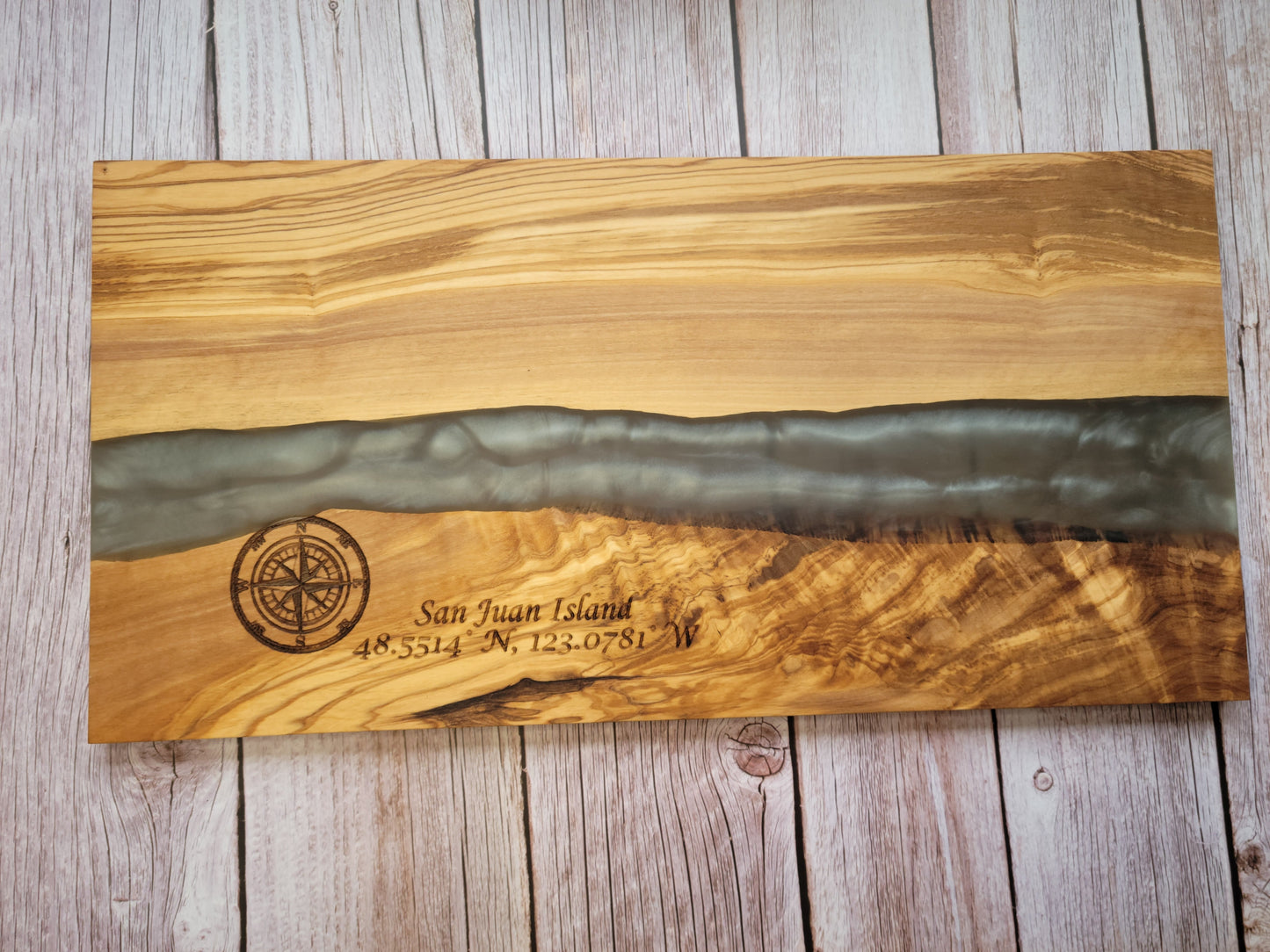 Olive wood and Resin Charcuterie Board