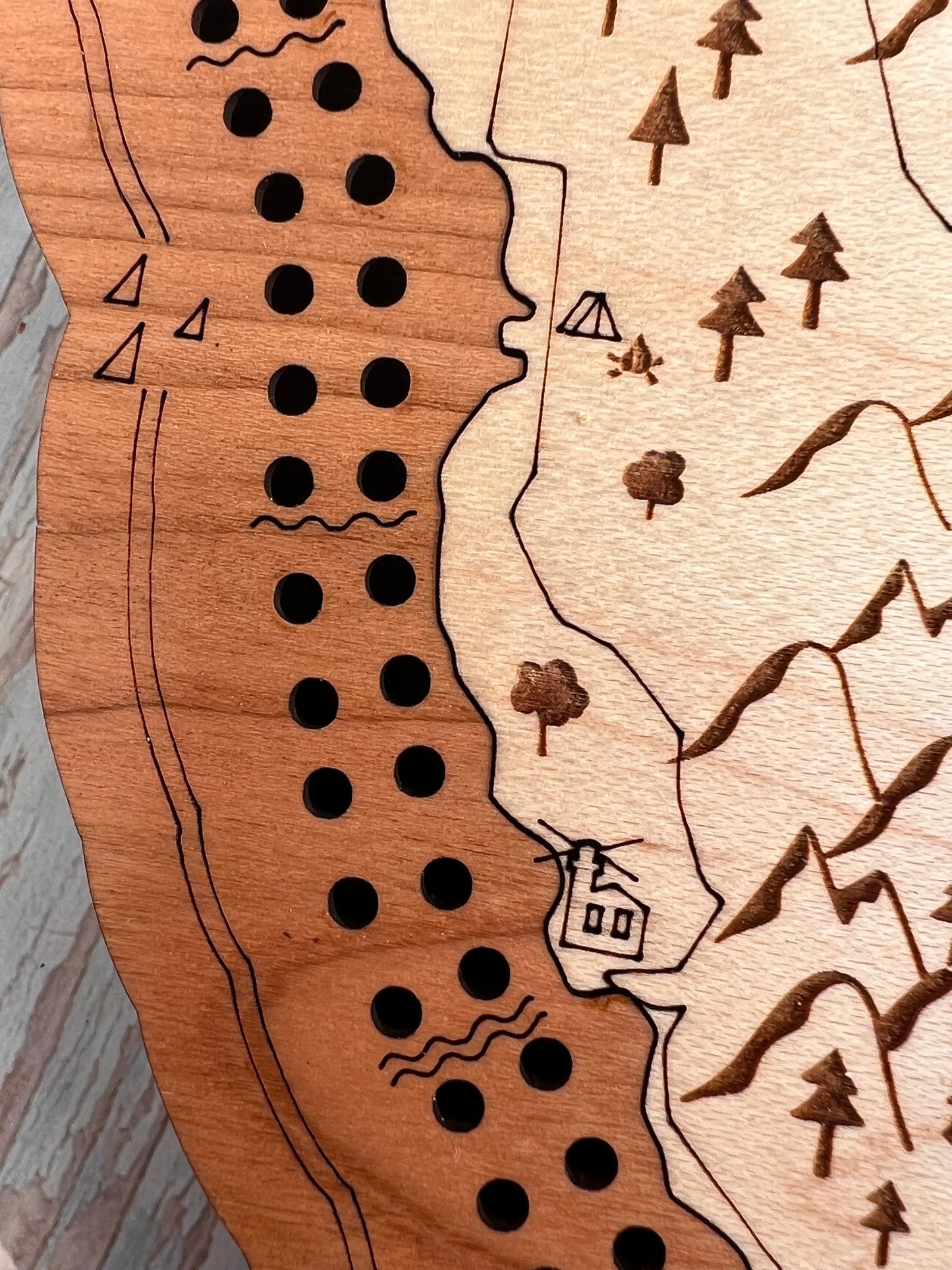 San Juan Island Cribbage Board